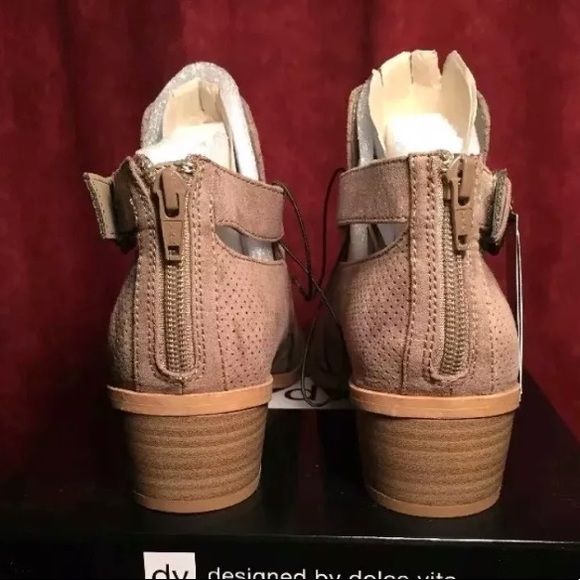 DV By Dolce Vita Taupe Sam Perforated Boot Bootie - Picture 2 of 8